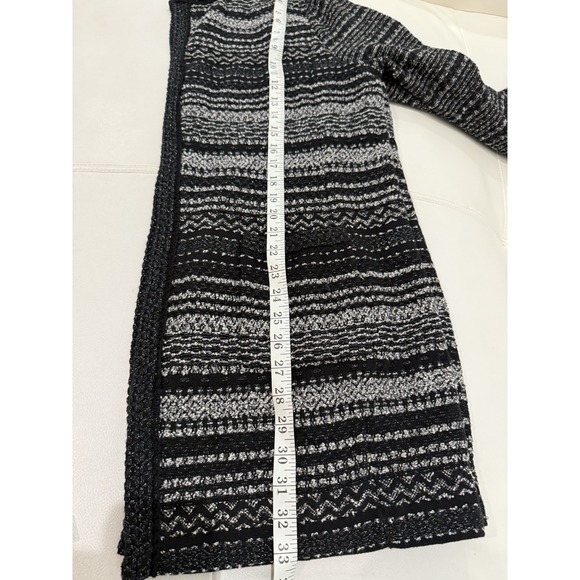 Talbots Cardigan Women XL Black Knit Sweater Shawl Neck Heavyweight Open Front - Picture 7 of 12